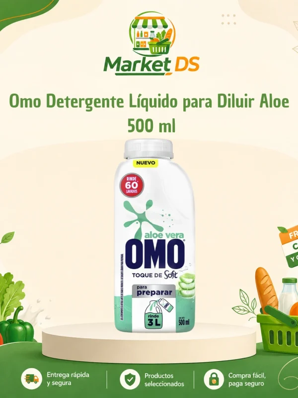 Omo Detergente Líquido para Diluir Aloe 500 ml Omo Detergente Líquido para Diluir Aloe 500 ml