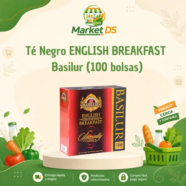 Té Negro English Breakfast Basilur 100 bolsas