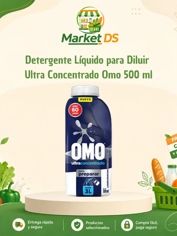 Detergente Líquido para Diluir Ultra Concentrado Omo 500 ml Omo Detergente Líquido Ultra Concentrado para Diluir 500 ml