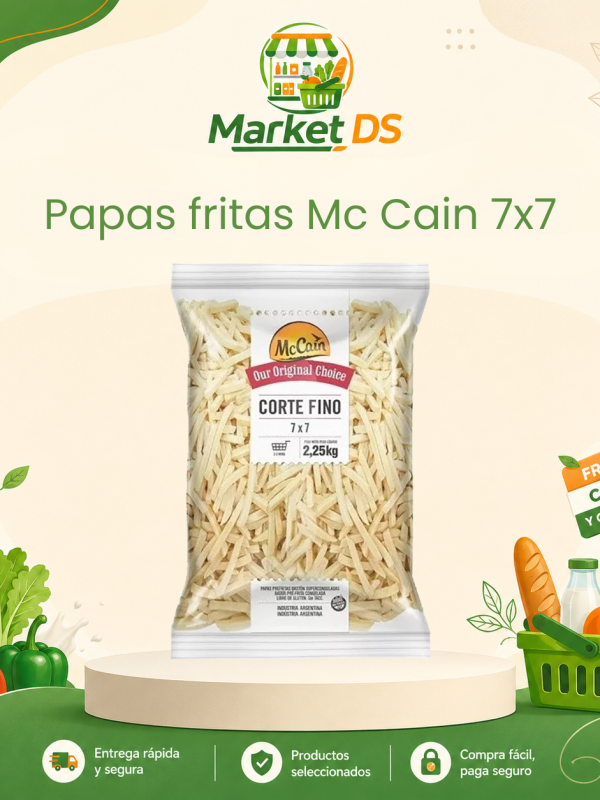 Papas fritas Mc Cain 7x7 Papas Fritas Corte Fino Mc Cain 7x7 2.25KG